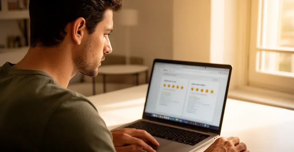 Interfaccia di confronto agenzie immobiliari romane con valutazioni stellari